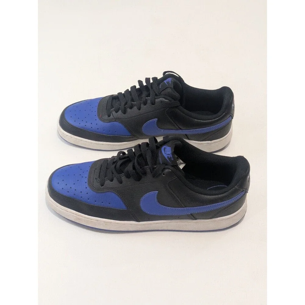 Nike Court Vision Low Black Royal Blue Sneakers Men's Size 10 Casual Shoes‎
